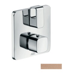 Термостат Axor Urquiola, с запорным/переключающим вентилем, шлифованное красное золото арт. 11733310