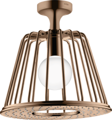 Верхний душ AXOR LampShower/Nendo 275 1jet, с потолочным подсоединением, полированное красное золото арт. 26032300