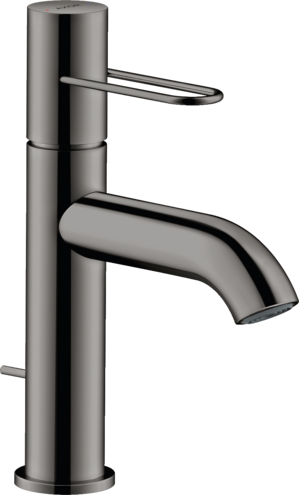 Купить купить смеситель для раковины axor uno 100 с рукояткой-петлей, со сливным гарнитуром, полированный черный, хром арт. 38023330