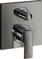Смеситель для ванны AXOR Citterio с рычаговой рукояткой, со встроенной защитной комбинацией EN1717, полированный черный, хром арт. 39457330