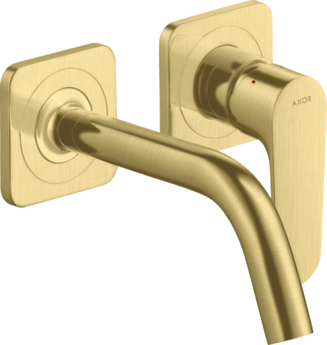 Купить купить смеситель для раковины настенный axor citterio m с изливом 167 мм, с отдельными розетками, шлифованная медь арт. 34113950