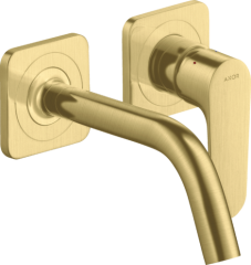 Смеситель для раковины настенный AXOR Citterio M с изливом 167 мм, с отдельными розетками, шлифованная медь арт. 34113950