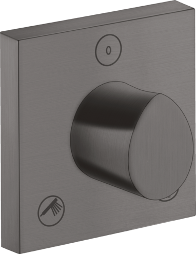 Купить купить запорный/переключающий вентиль trio/quattro axor starck organic, 120/120, скрытого монтажа, шлифованный черный, хром арт. 12731340