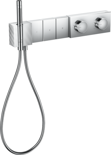 Купить купить модуль термостата axor edge 540/100 для 3 потребителей скрытого монтажа с алмазной огранкой, хром арт. 46711000