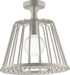 Верхний душ AXOR LampShower/Nendo 275 1jet, с потолочным подсоединением, сталь арт. 26032800
