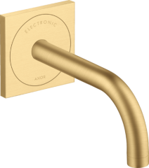 Электронный смеситель AXOR Uno для раковины настенный, с изливом 165 мм, шлифованное золото арт. 38119250