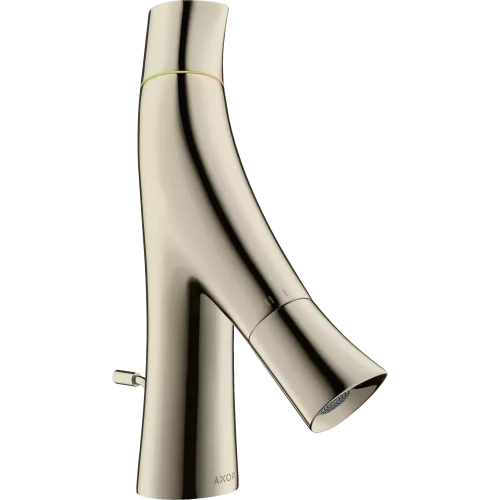 Купить купить смеситель для раковины axor starck organic 50, с двумя рукоятками, для гостевой раковины, со сливным гарнитуром, полированный никель арт. 12014830