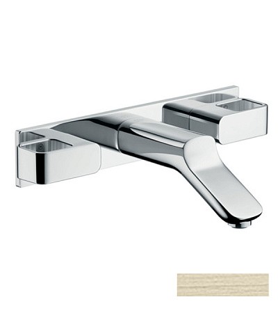 Купить купить смеситель для раковины axor urquiola, на 3 отверстия, скрытого монтажа, с изливом 168 мм, шлифованный никель арт. 11042820