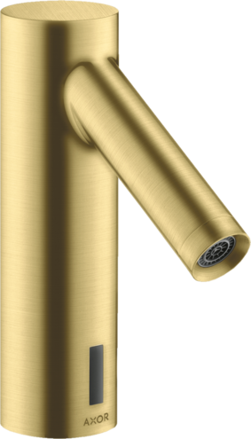 Купить купить смеситель для раковины axor starck, электронный, без регулировки температуры, питание от сети 230 в, шлифованная медь арт. 10145950