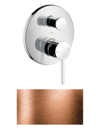 Купить купить смеситель для ванны axor starck, однорычажный, скрытого монтажа, с плоской рычаговой рукояткой, шлифованная медь арт. 10414950