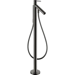 Смеситель для ванны напольный Axor Starck, c двумя рукоятками, полированный черный, хром арт. 10458330