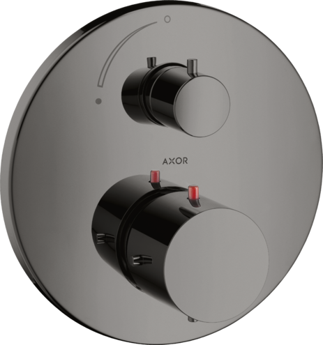 Купить купить термостат с запорным вентилем для душа axor starck, полированный черный, хром арт. 10700330
