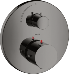 Термостат с запорным вентилем для душа Axor Starck, полированный черный, хром арт. 10700330