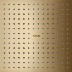 Верхний душ Axor ShowerSolutions, потолочный монтаж, 250x250 мм, 1 jet, полированная бронза арт. 35309130