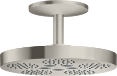 Верхний душ Axor One 280 2jet с потолочным подсоединением, сталь арт. 48494800