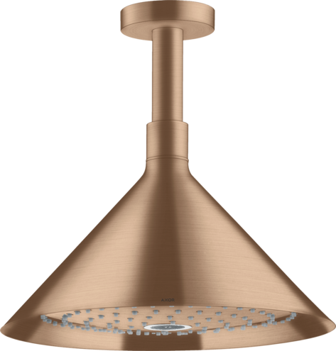 Купить купить верхний душ axor showers/front 240 2jet, с потолочным подсоединением, матовое красное золото арт. 26022310