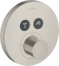 Купить купить термостат axor showerselect highflow для 2 потребителей, скрытого монтажа, круглый, сталь арт. 36723800