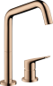 Купить купить кухонный смеситель axor citterio m, однорычажный, на 2 отверстия, 240, с поворотным изливом, полированное красное золото арт. 34820300