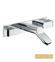 Смеситель для раковины Axor Urquiola, на 3 отверстия, скрытого монтажа, с изливом 168 мм, шлифованное золото арт. 11042250