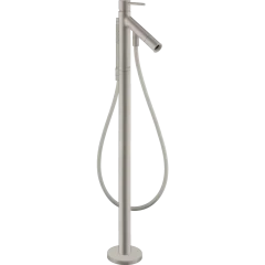 Смеситель для ванны напольный Axor Starck, c двумя рукоятками, сталь арт. 10458800