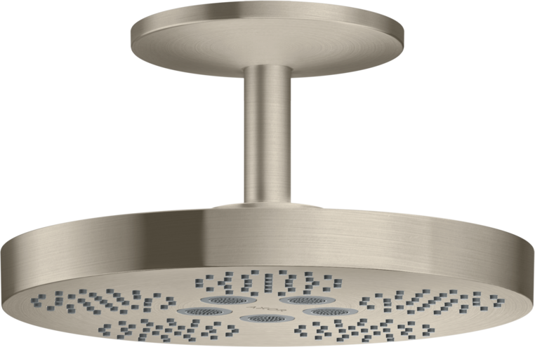 Купить купить верхний душ axor one 280 2jet с потолочным подсоединением, шлифованный никель арт. 48494820