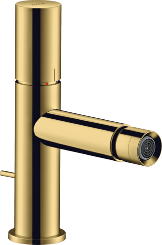 Купить купить смеситель для биде axor uno с рукояткой zero со сливным гарнитуром, полированное золото арт. 45200990