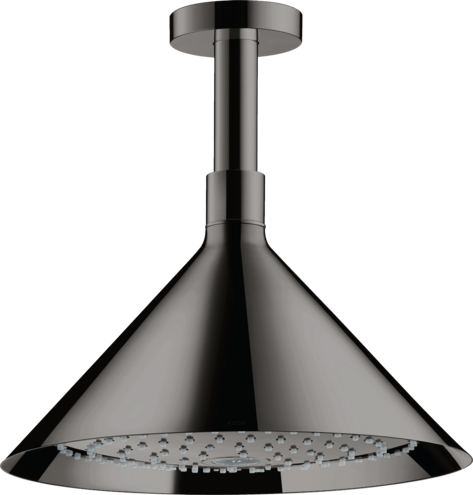 Купить купить верхний душ axor showers/front 240 2jet, с потолочным подсоединением, полированный черный, хром арт. 26022330