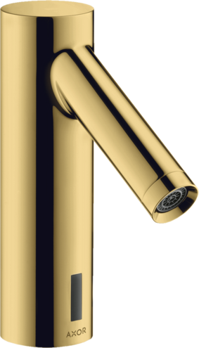 Купить купить смеситель для раковины axor starck, электронный, без регулировки температуры, питание от сети 230 в, полированное золото арт. 10145990