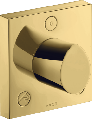 Купить купить запорный/переключающий вентиль trio/quattro axor starck organic, 120/120, скрытого монтажа, полированное золото арт. 12731990