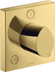 Запорный/переключающий вентиль Trio/Quattro Axor Starck Organic, 120/120, скрытого монтажа, полированное золото арт. 12731990