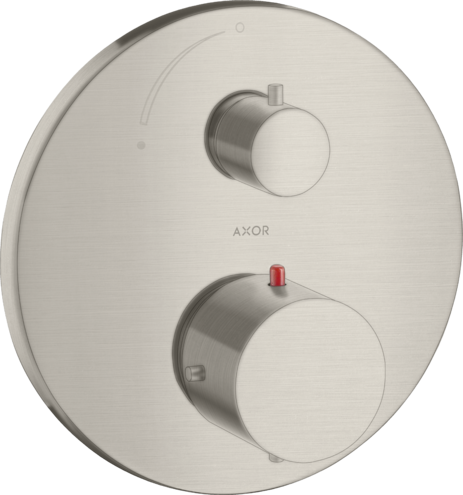 Купить купить термостат с запорным вентилем для душа axor starck, сталь арт. 10700800