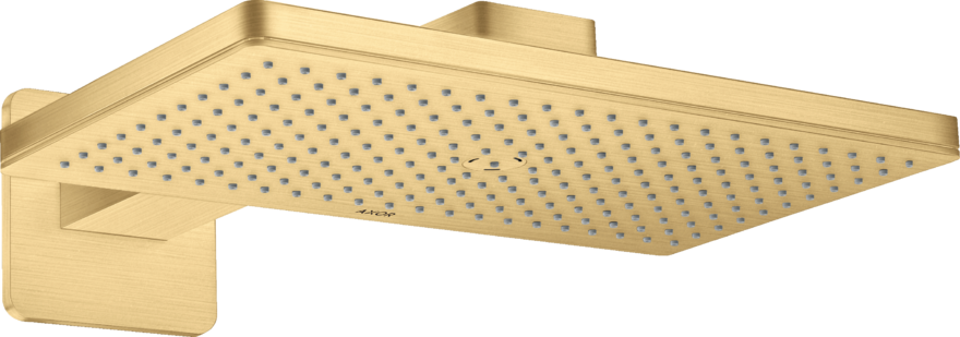 Купить купить верхний душ axor showersolutions 460/300 1jet, с держателем, с розеткой chuveiro fixo 460/300 1jet, шлифованное золото арт. 35274250