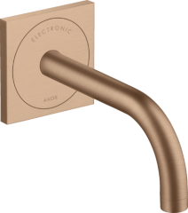 Электронный смеситель AXOR Uno для раковины настенный, с изливом 165 мм, шлифованное красное золото арт. 38119310