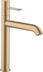 Смеситель для раковины AXOR Uno 190, с рукояткой-петлей, с незапираемым сливным набором, шлифованная бронза арт. 38032140