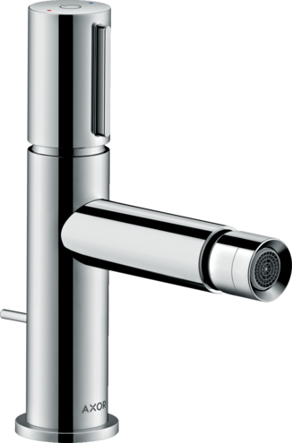 Купить купить смеситель для биде axor uno select со сливным гарнитуром, шлифованный черный, хром арт. 45210340