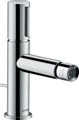 Смеситель для биде AXOR Uno Select со сливным гарнитуром, шлифованный черный, хром арт. 45210340