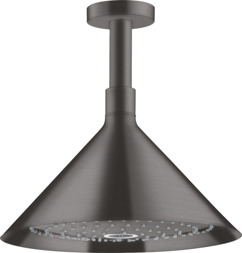 Купить купить верхний душ axor showers/front 240 2jet, с потолочным подсоединением, матовый черный, хром арт. 26022340