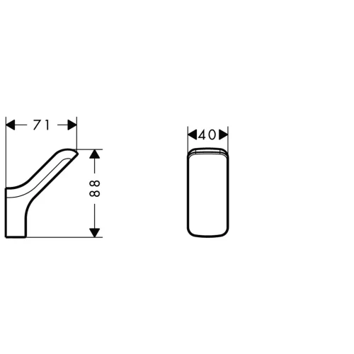 Купить купить крючок одинарный axor urquiola, хром арт. 42401000