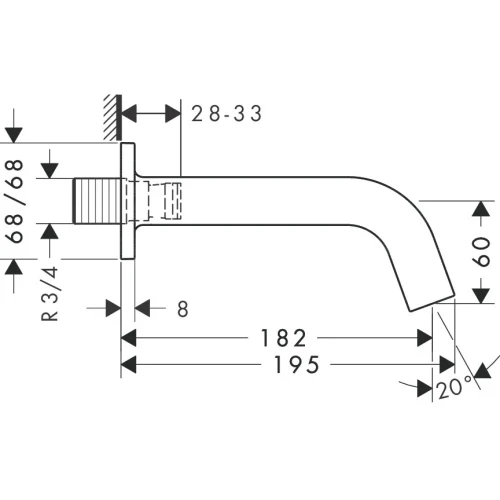 Купить купить излив на ванну axor citterio m, шлифованная бронза арт. 34410140