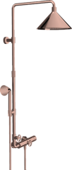 Душевая система AXOR Showers/Front Showerpipe с термостатом и верхним душем 240 2jet, полированное красное золото арт. 26020300