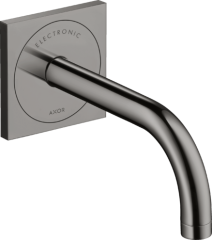 Электронный смеситель AXOR Uno для раковины настенный, с изливом 165 мм, полированный черный, хром арт. 38119330