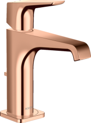 Смеситель для раковины AXOR Citterio E 130, с рычаговой рукояткой, со сливным гарнитуром, полированное красное золото арт. 36110300