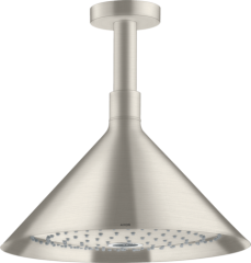 Верхний душ AXOR Showers/Front 240 2jet, с потолочным подсоединением, сталь арт. 26022800