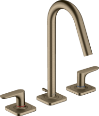 Смеситель для раковины AXOR Citterio M на 3 отверстия, 160, с рычаговыми рукоятками, шлифованный никель арт. 34133820