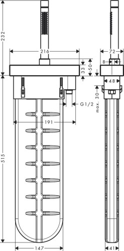 Купить купить набор axor edge на край ванны, хром арт. 46470000