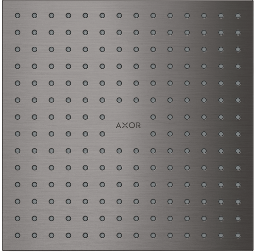 Купить купить верхний душ axor showersolutions 250/250 1jet, потолочный монтаж, шлифованный черный, хром арт. 35309340