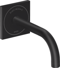 Электронный смеситель AXOR Uno для раковины настенный, с изливом 165 мм, матовый черный арт. 38119670