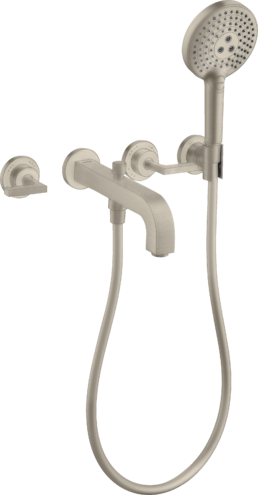 Купить купить смеситель для ванны axor citterio на 3 отверстия с рычаговыми рукоятками, матовый никель арт. 39448820