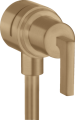 Шланговое удлинение AXOR Citterio с клапаном обратного тока, с запорным вентилем, с рычаговой рукояткой, матовая бронза арт. 39882140