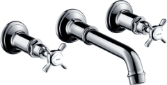 Смеситель для раковины AXOR Montreux на 3 отверстия, скрытого монтажа, с изливом 165-225 мм, хром арт. 16532000